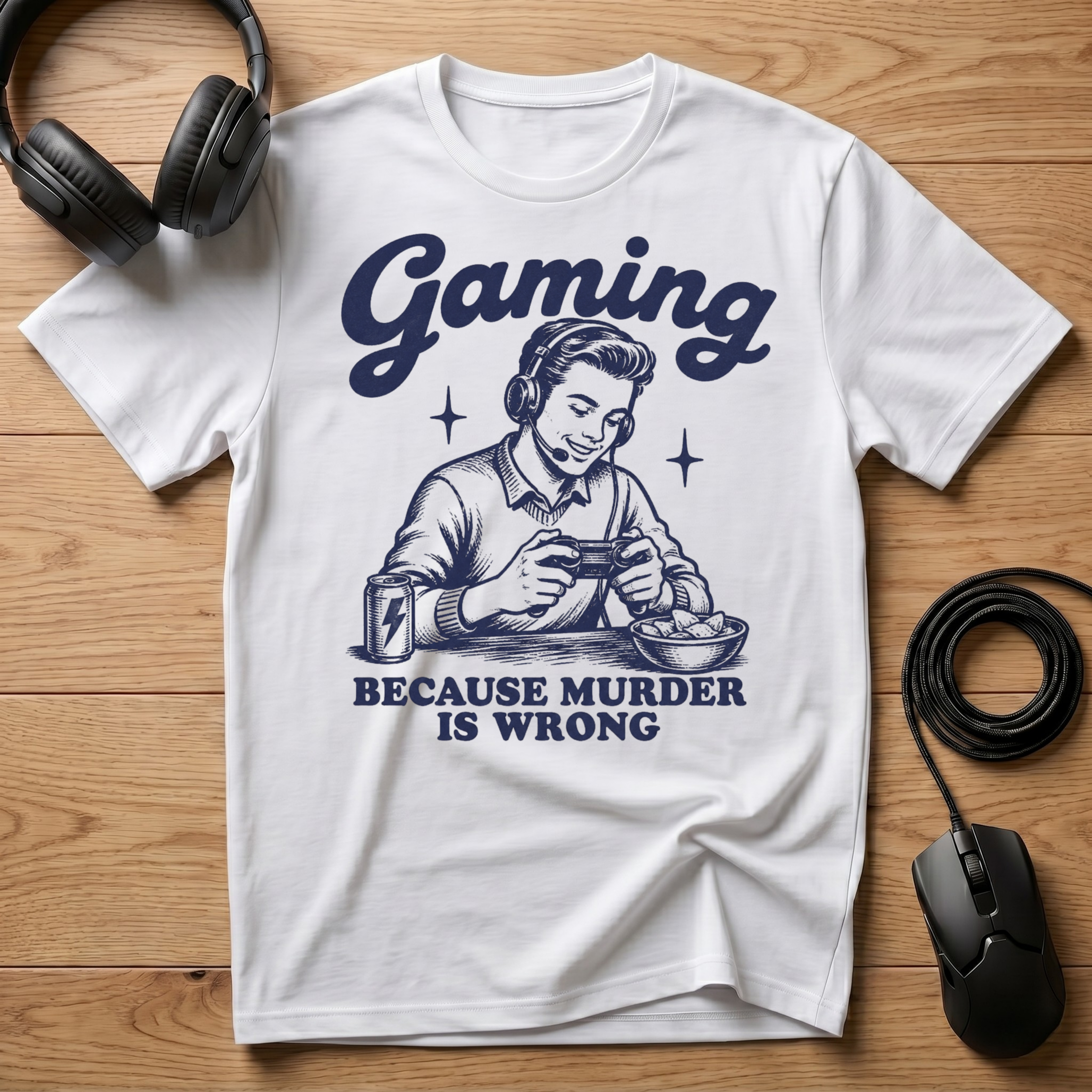Gaming Because Murder Is Wrong T-Shirt