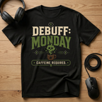 Debuff: Monday Need Caffeine T-Shirt