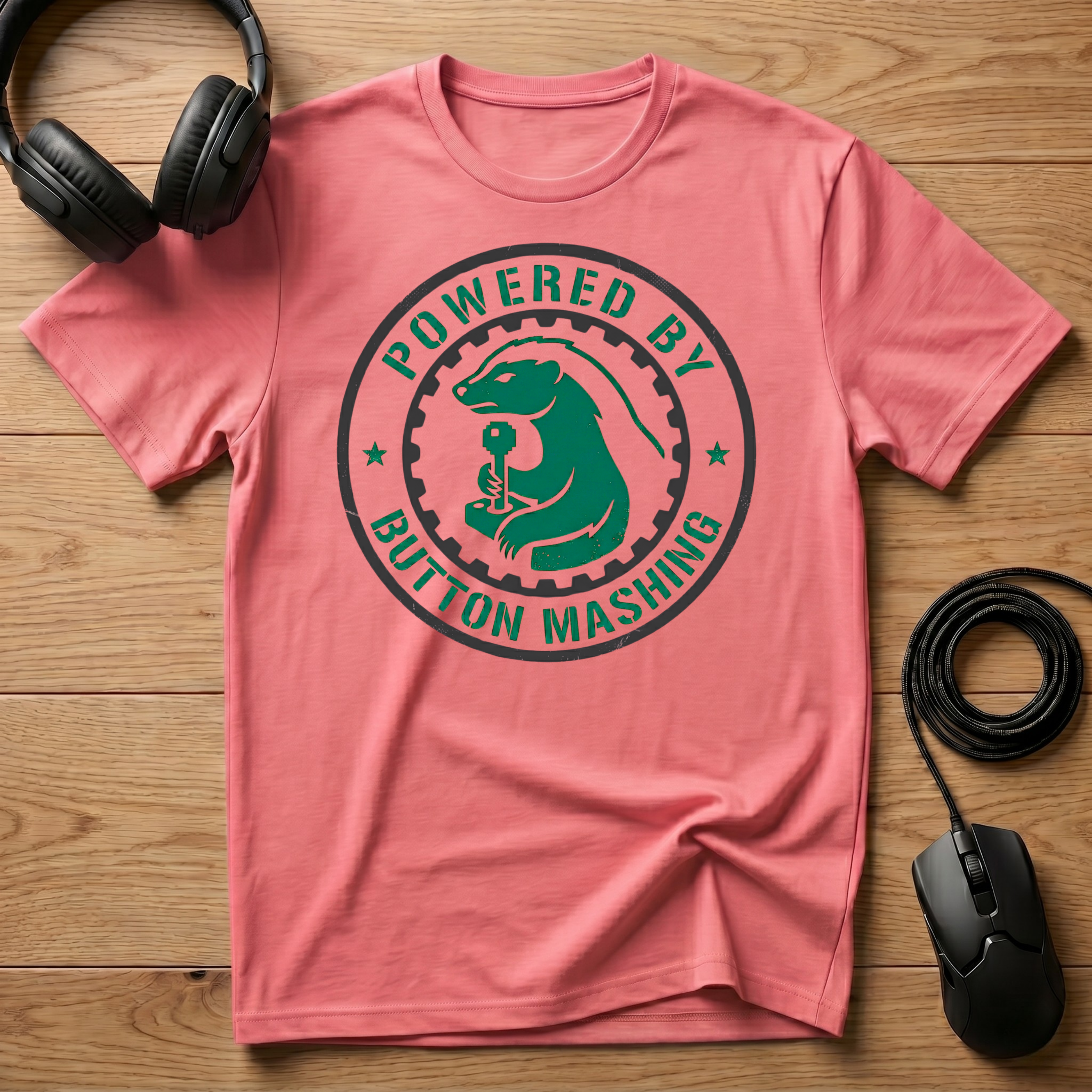 Powered By Button Mashing T-Shirt