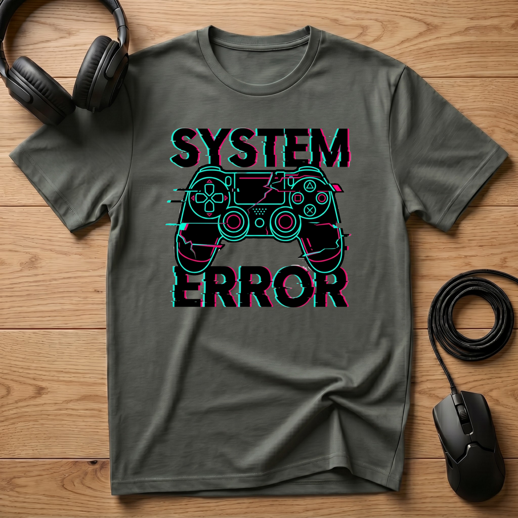System Error Retro Game Controller T-Shirt