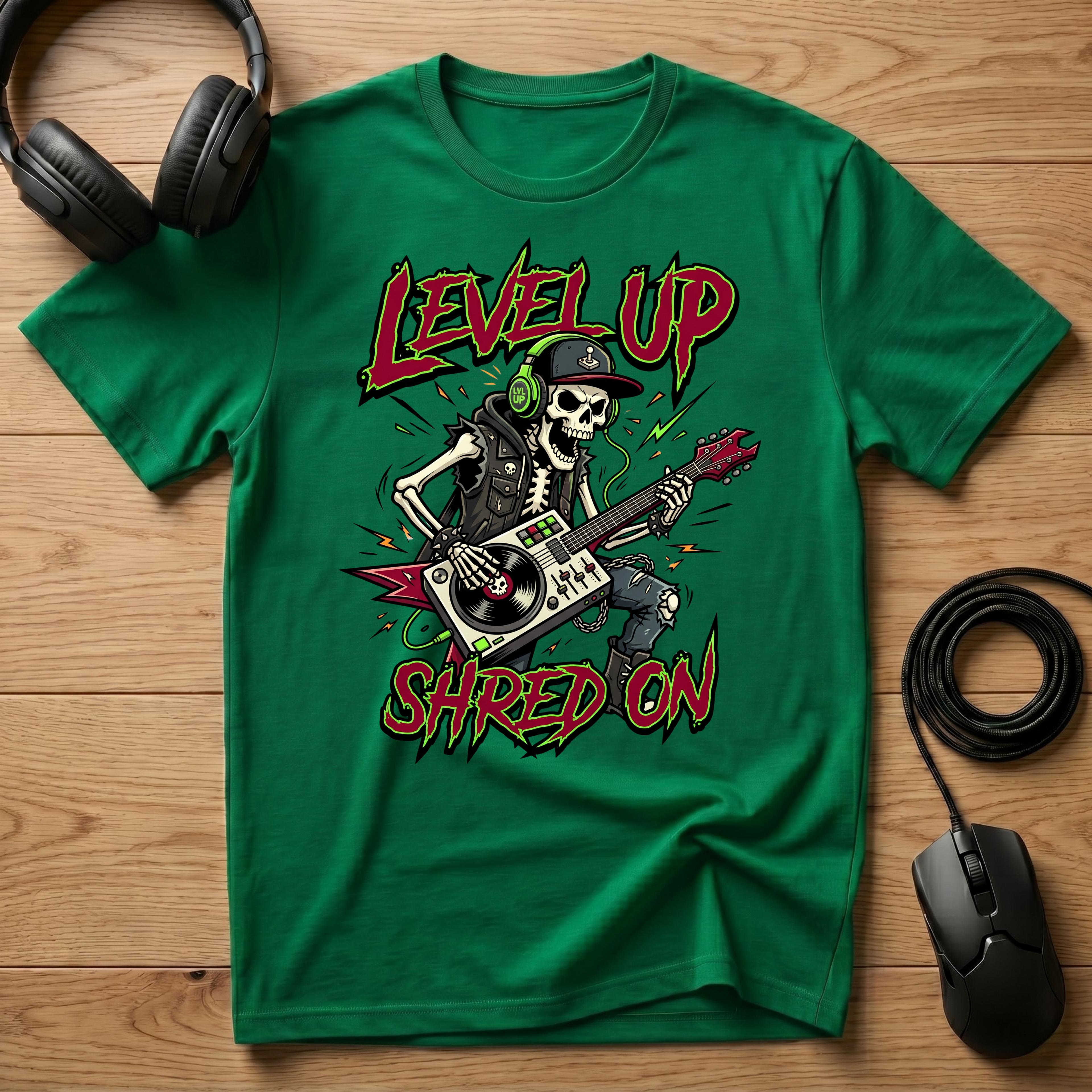 Level Up, Shred On T-Shirt