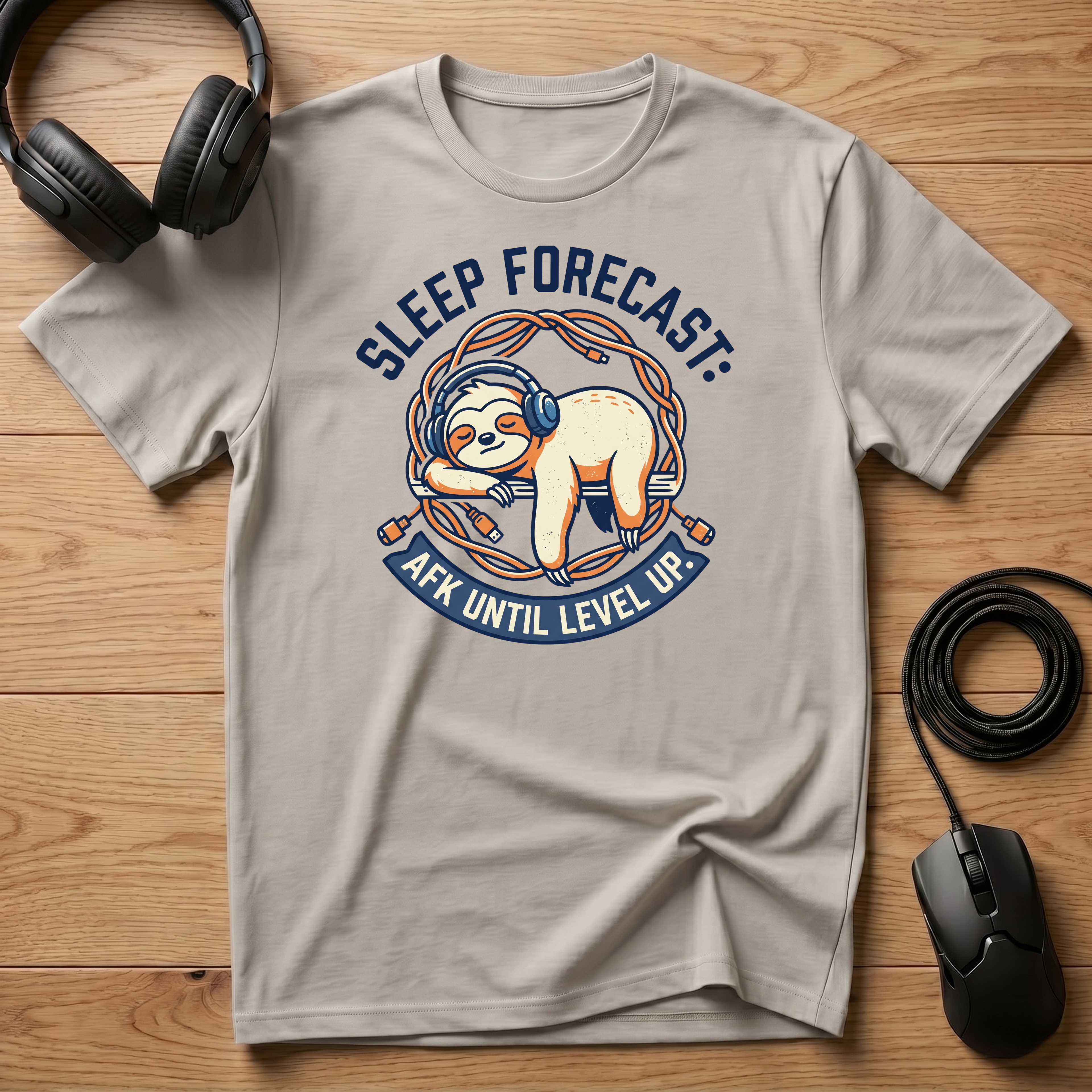 Sleep Forecast: AFK Until Level Up T-Shirt