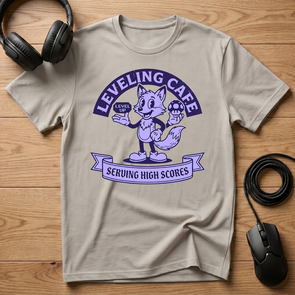Leveling Cafe Serving High Scores T-Shirt