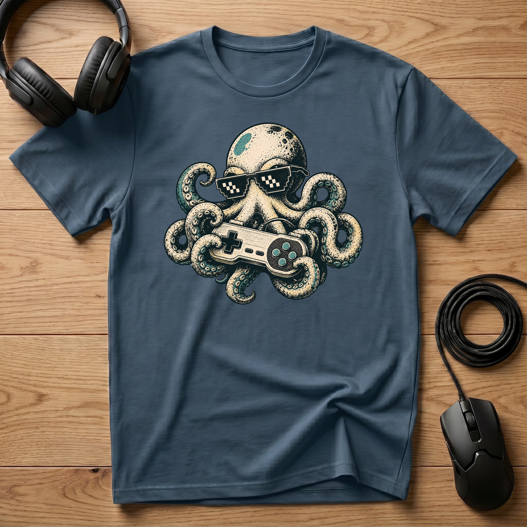 Cool Gaming Octopus T-Shirt