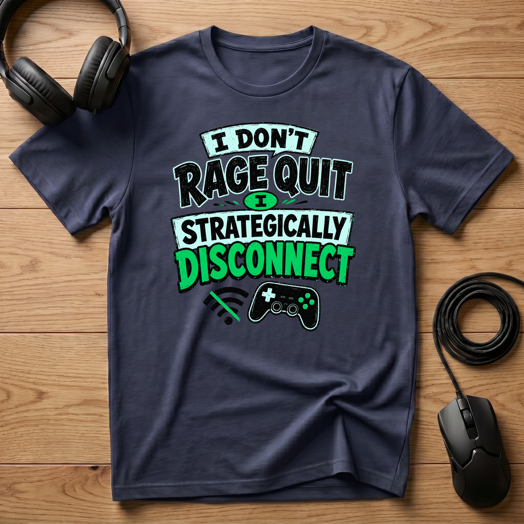I Don't Rage Quit I Strategically Disconnect T-Shirt