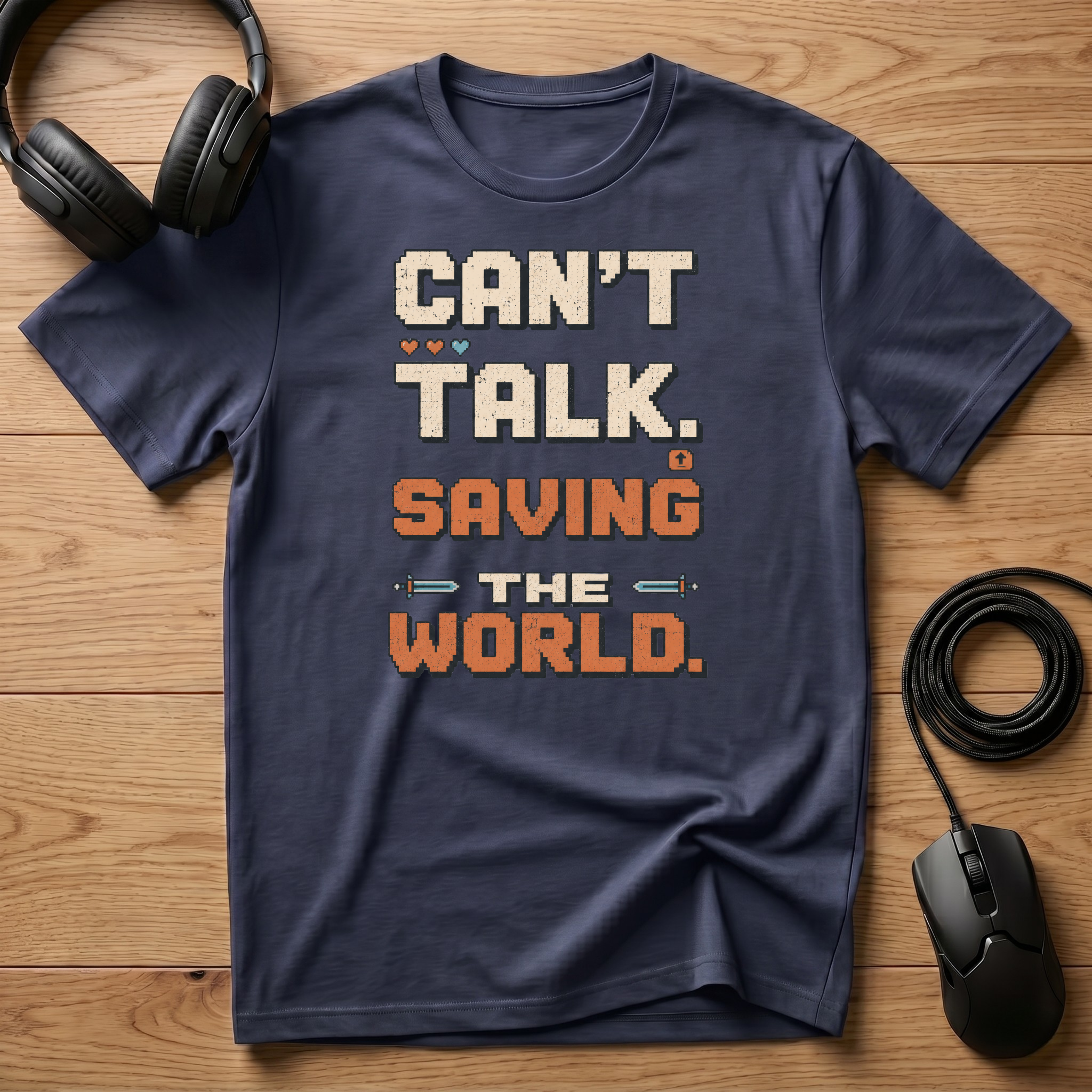 Can't Talk. Saving The World. T-Shirt