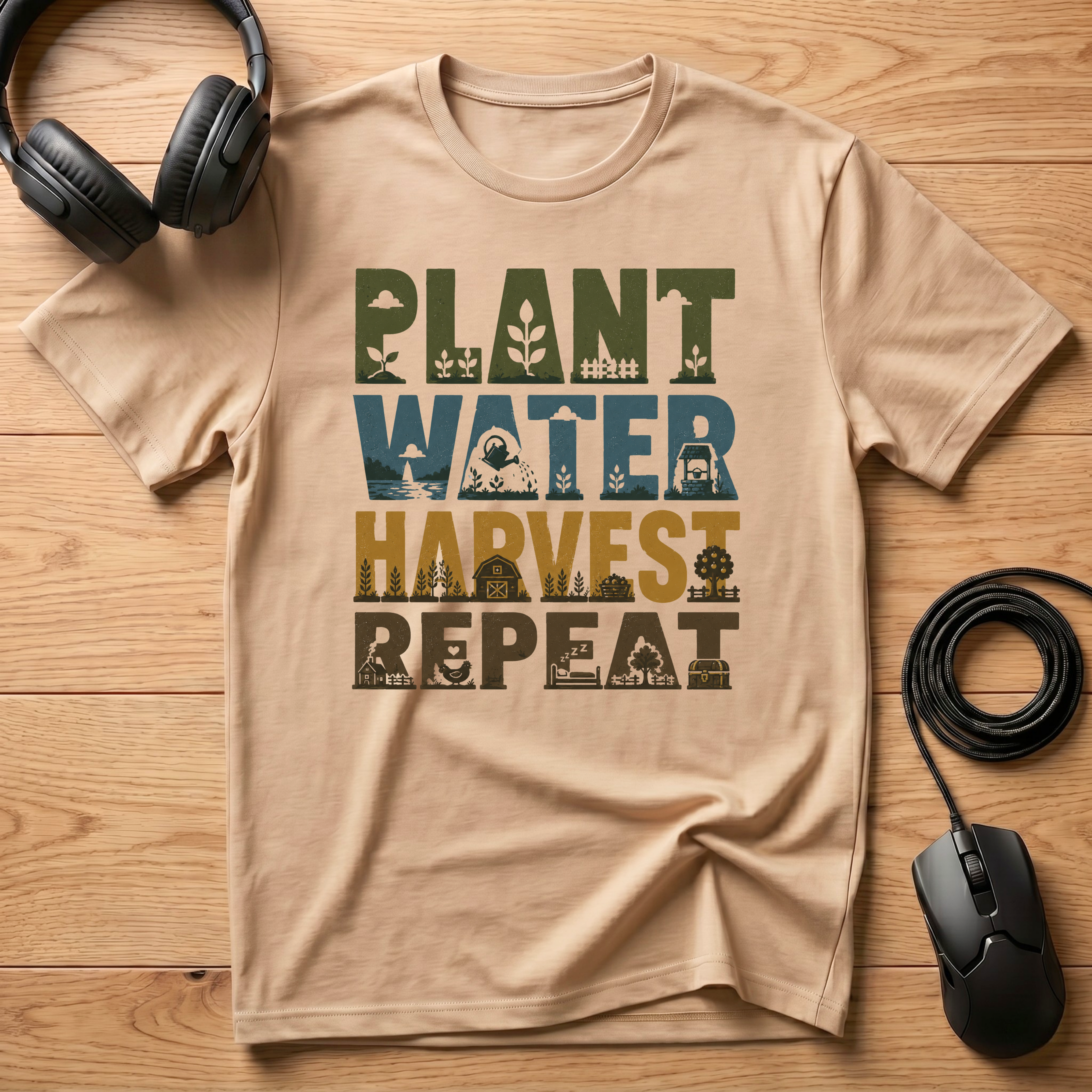 Plant Water Harvest Repeat T-Shirt