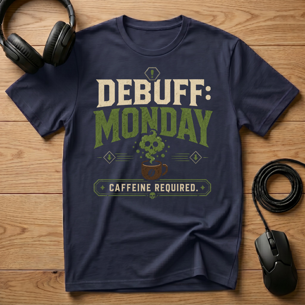 Debuff: Monday Need Caffeine T-Shirt