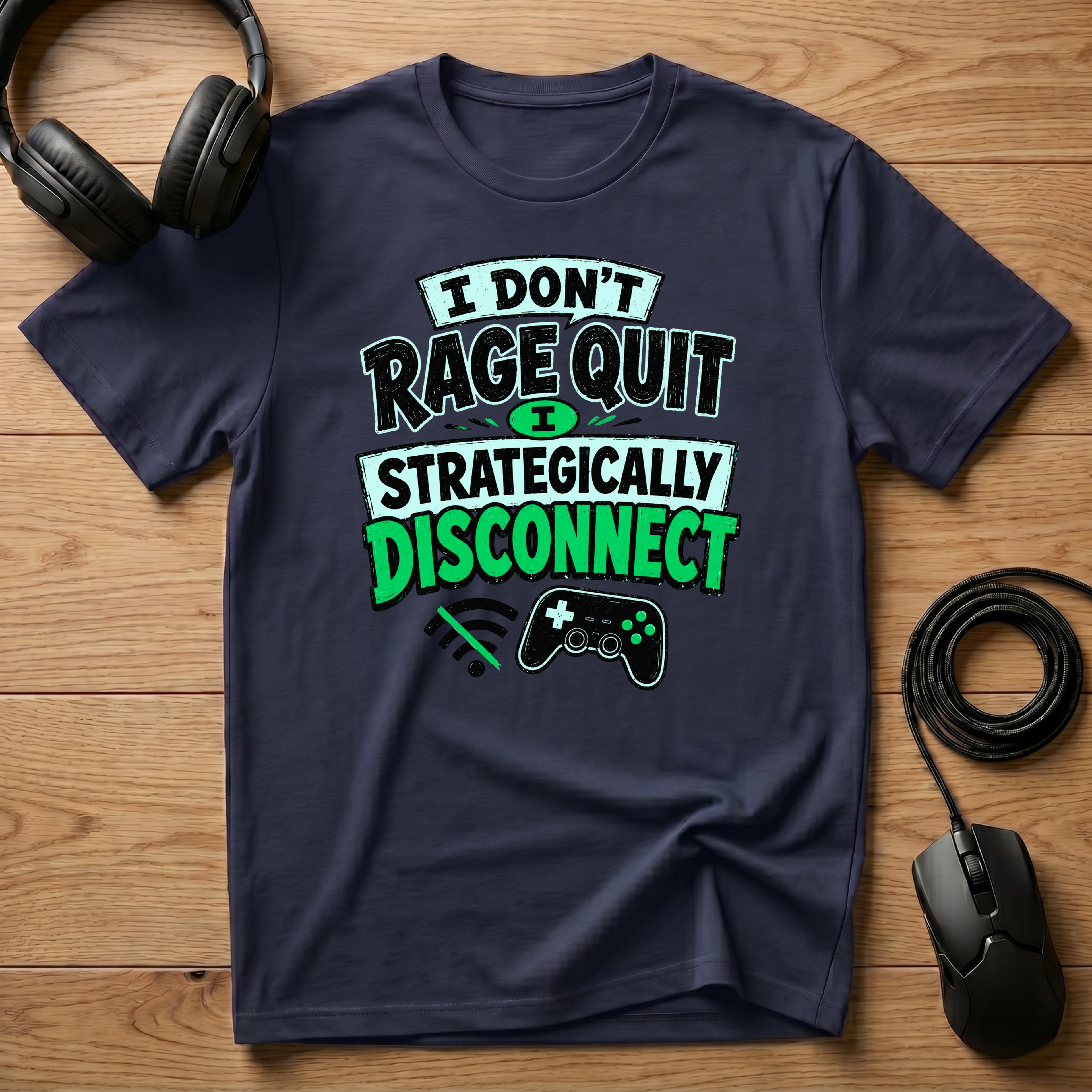 I Don't Rage Quit I Strategically Disconnect T-Shirt