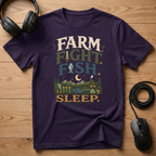 Farm. Fight. Fish. Sleep. T-Shirt