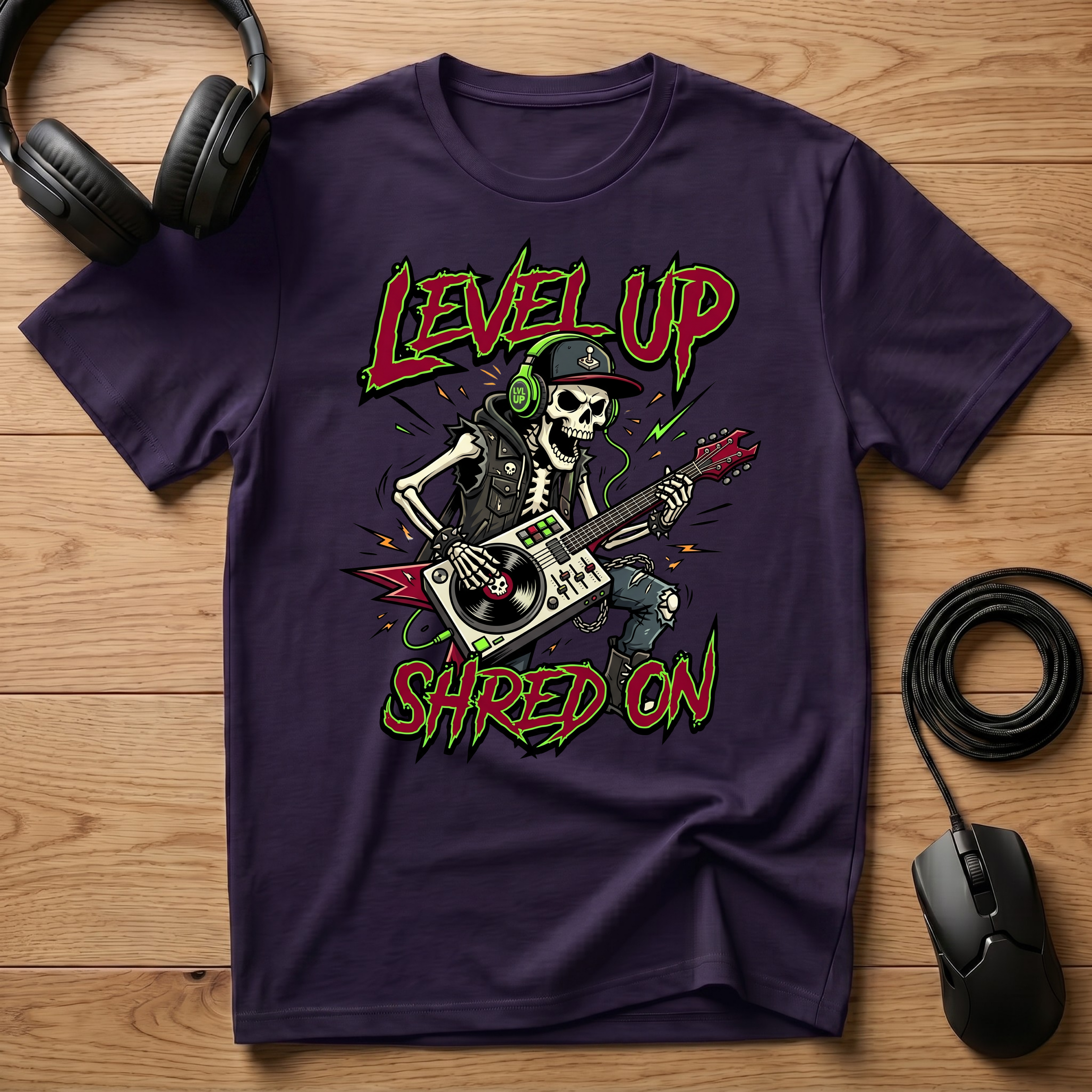 Level Up, Shred On T-Shirt