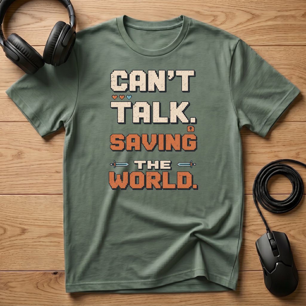 Can't Talk. Saving The World. T-Shirt