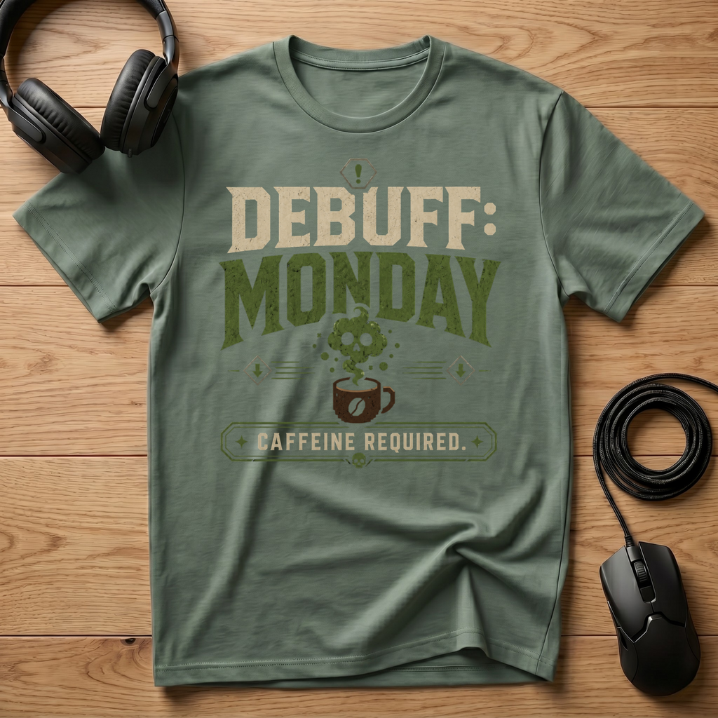 Debuff: Monday Need Caffeine T-Shirt