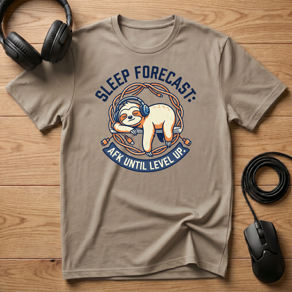 Sleep Forecast: AFK Until Level Up T-Shirt