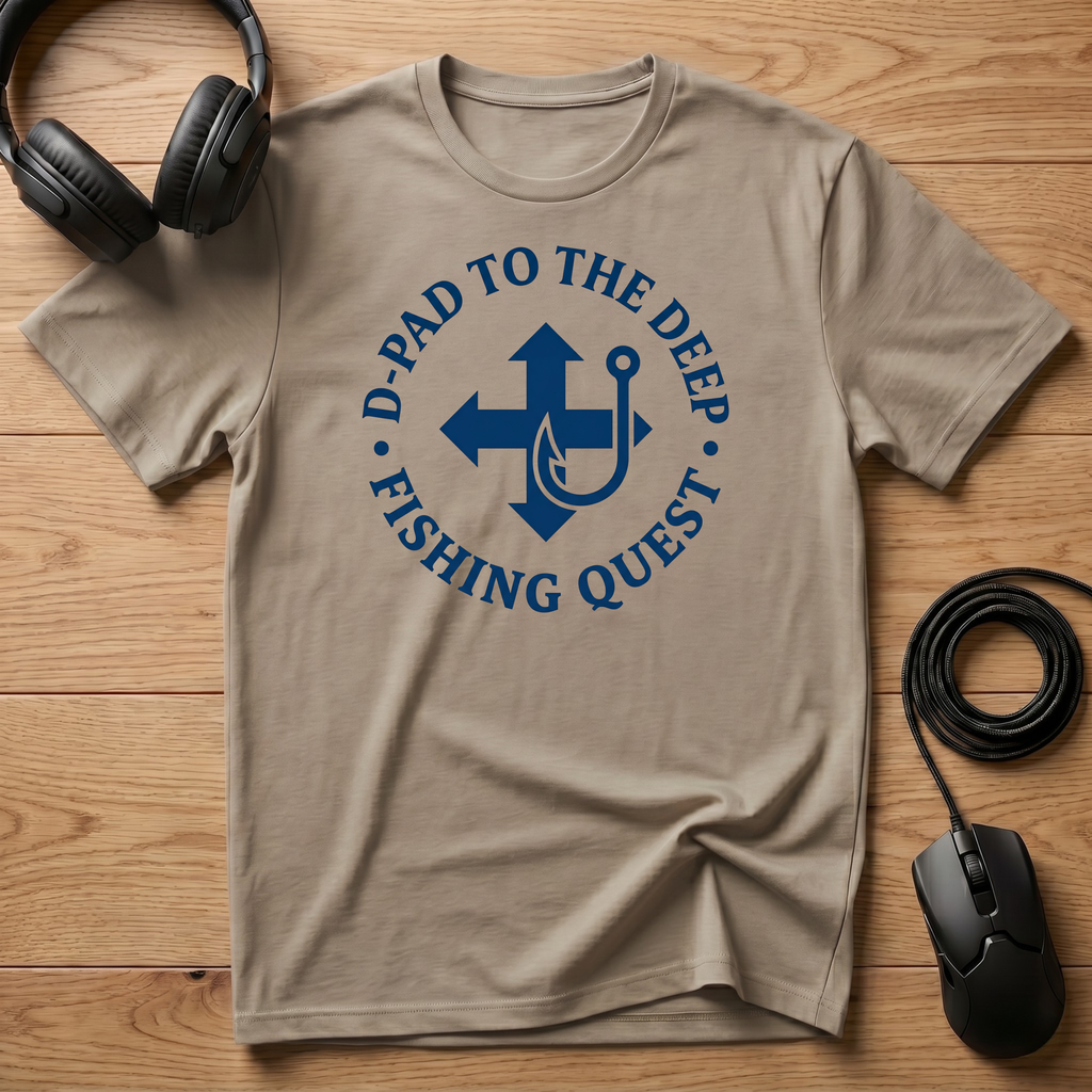 D-Pad To The Deep. Fishing Quest T-Shirt