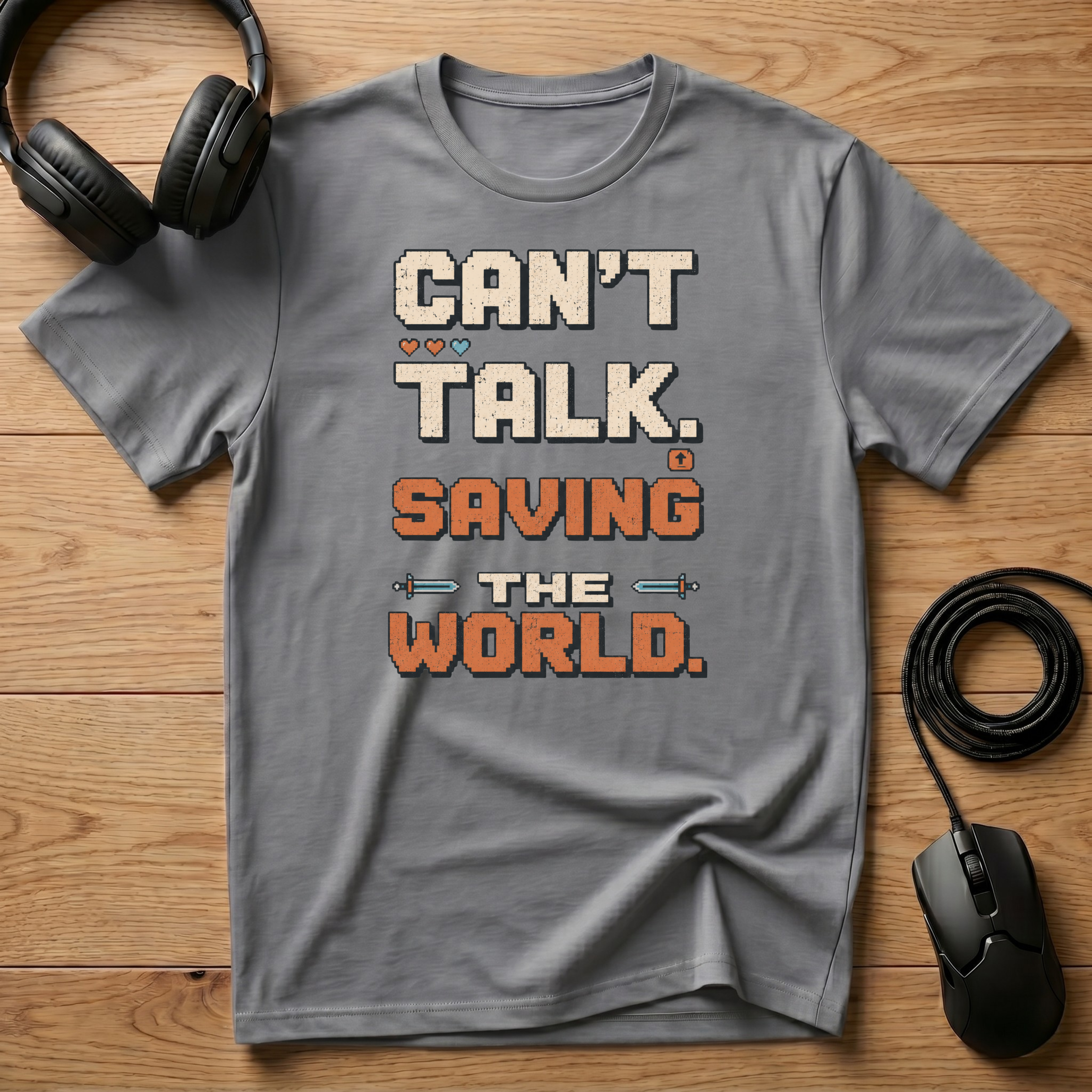 Can't Talk. Saving The World. T-Shirt