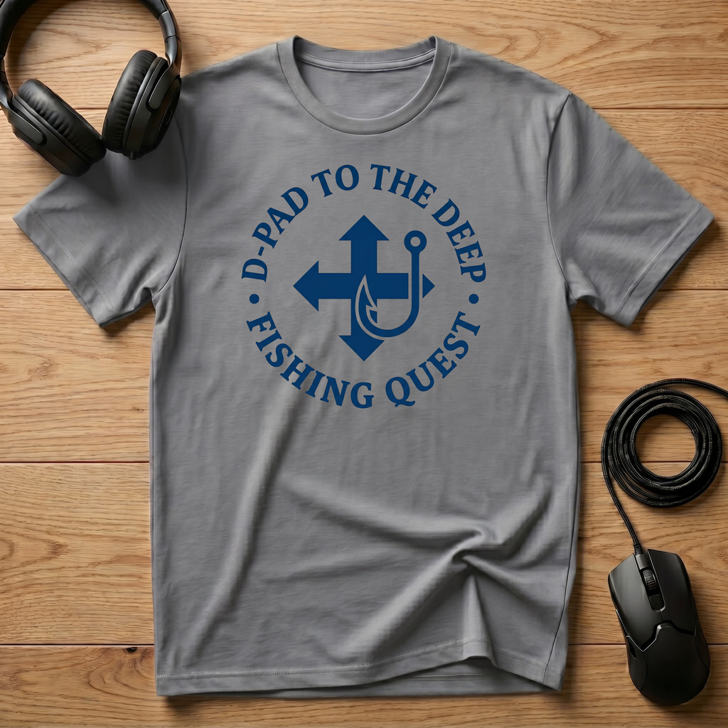 D-Pad To The Deep. Fishing Quest T-Shirt
