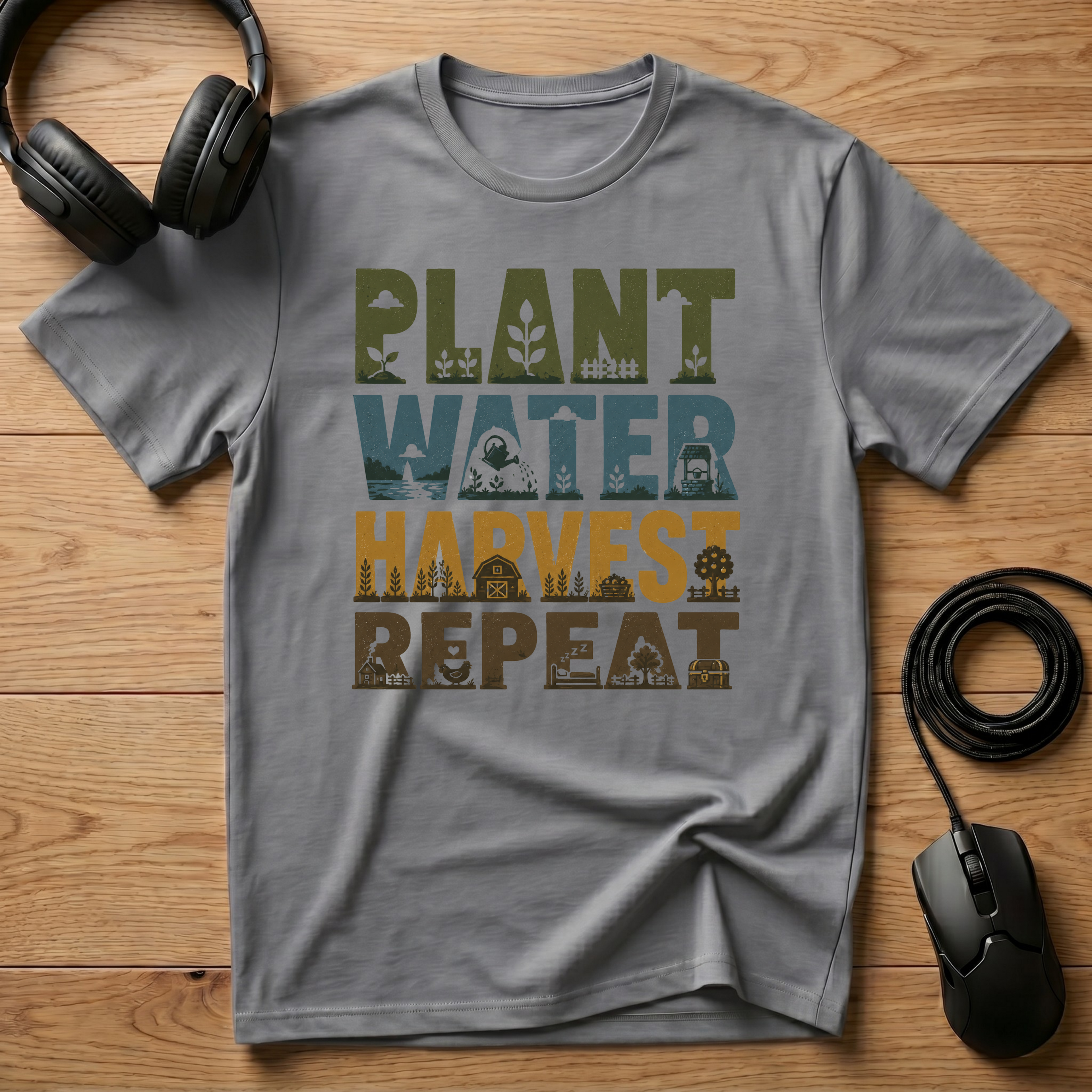 Plant Water Harvest Repeat T-Shirt