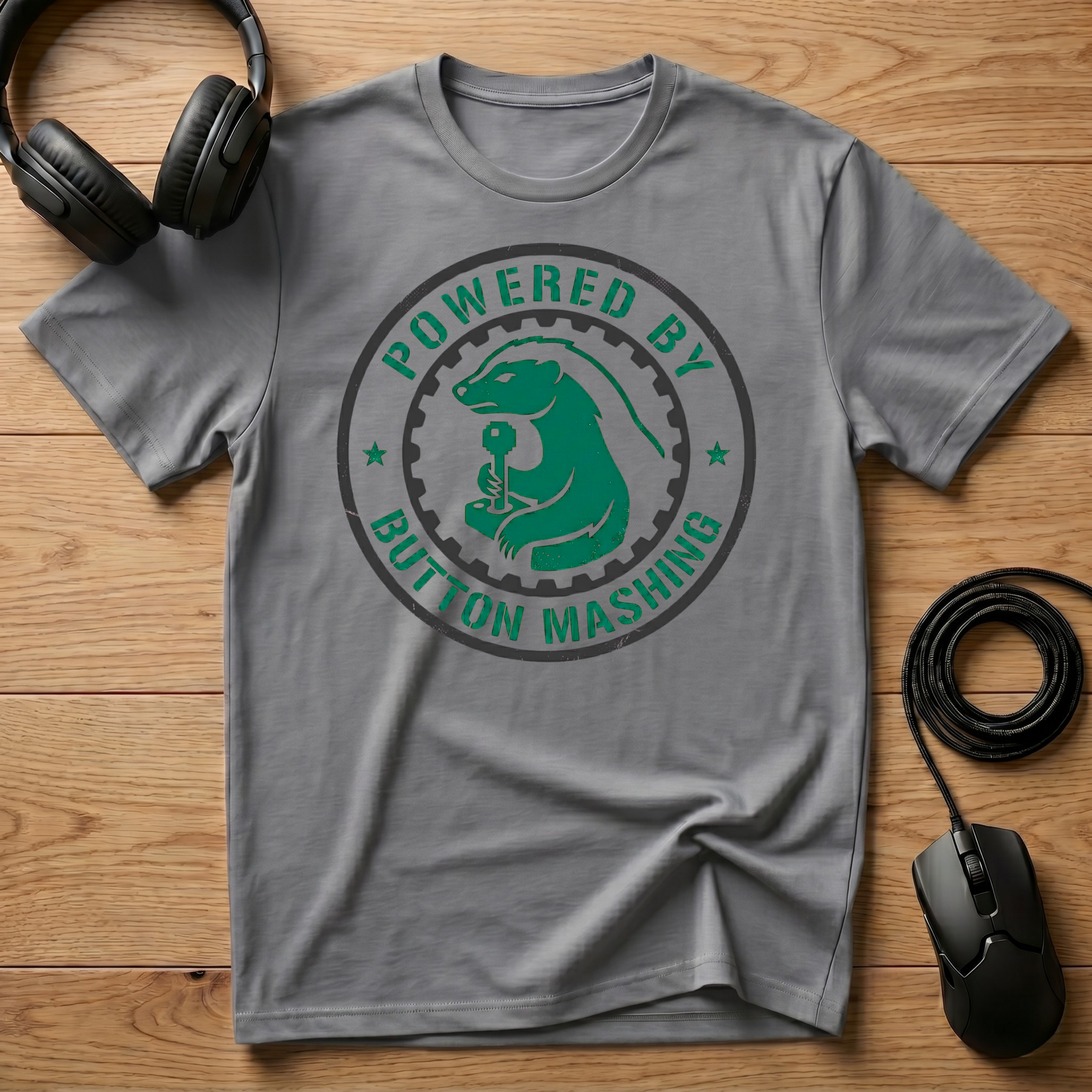 Powered By Button Mashing T-Shirt