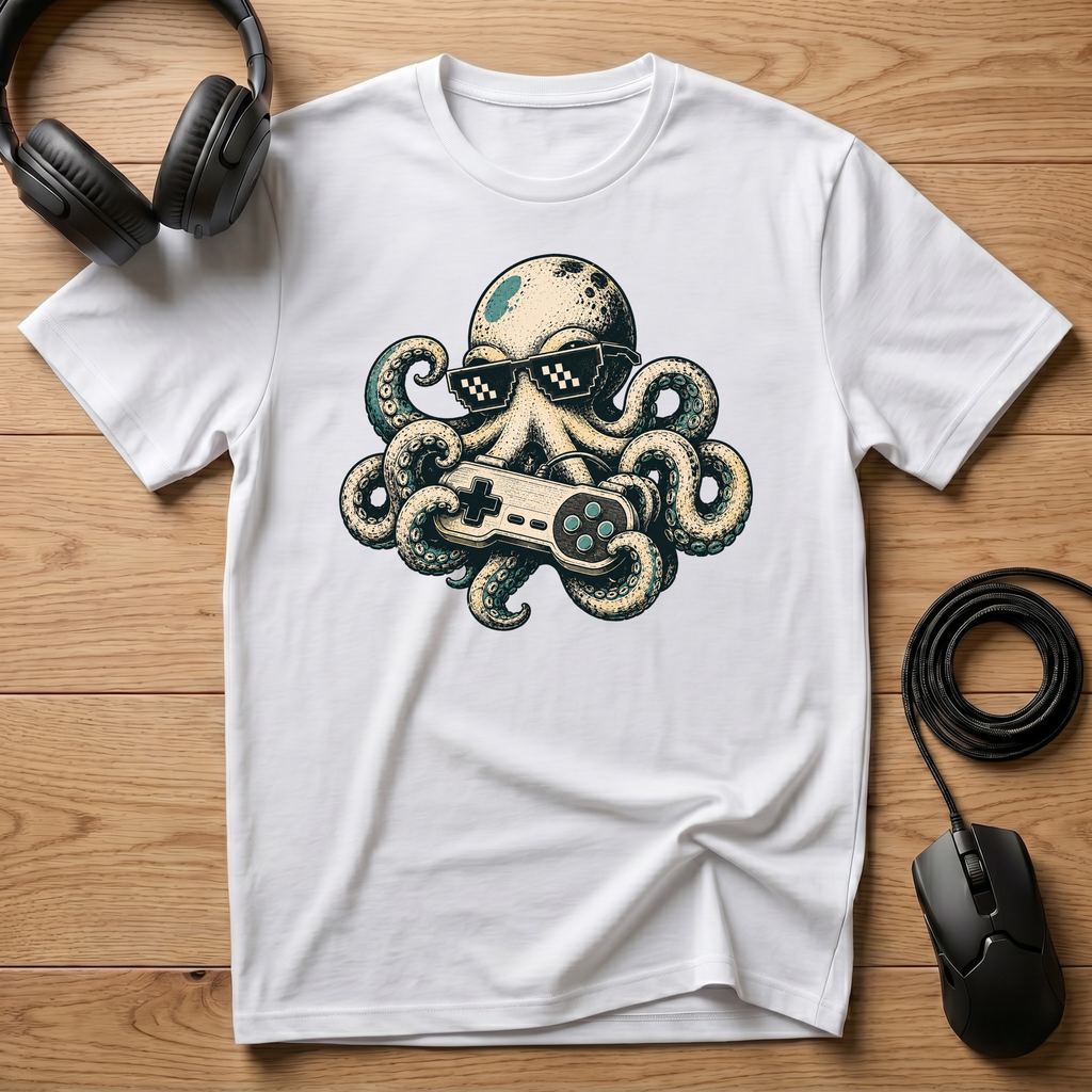 Cool Gaming Octopus T-Shirt
