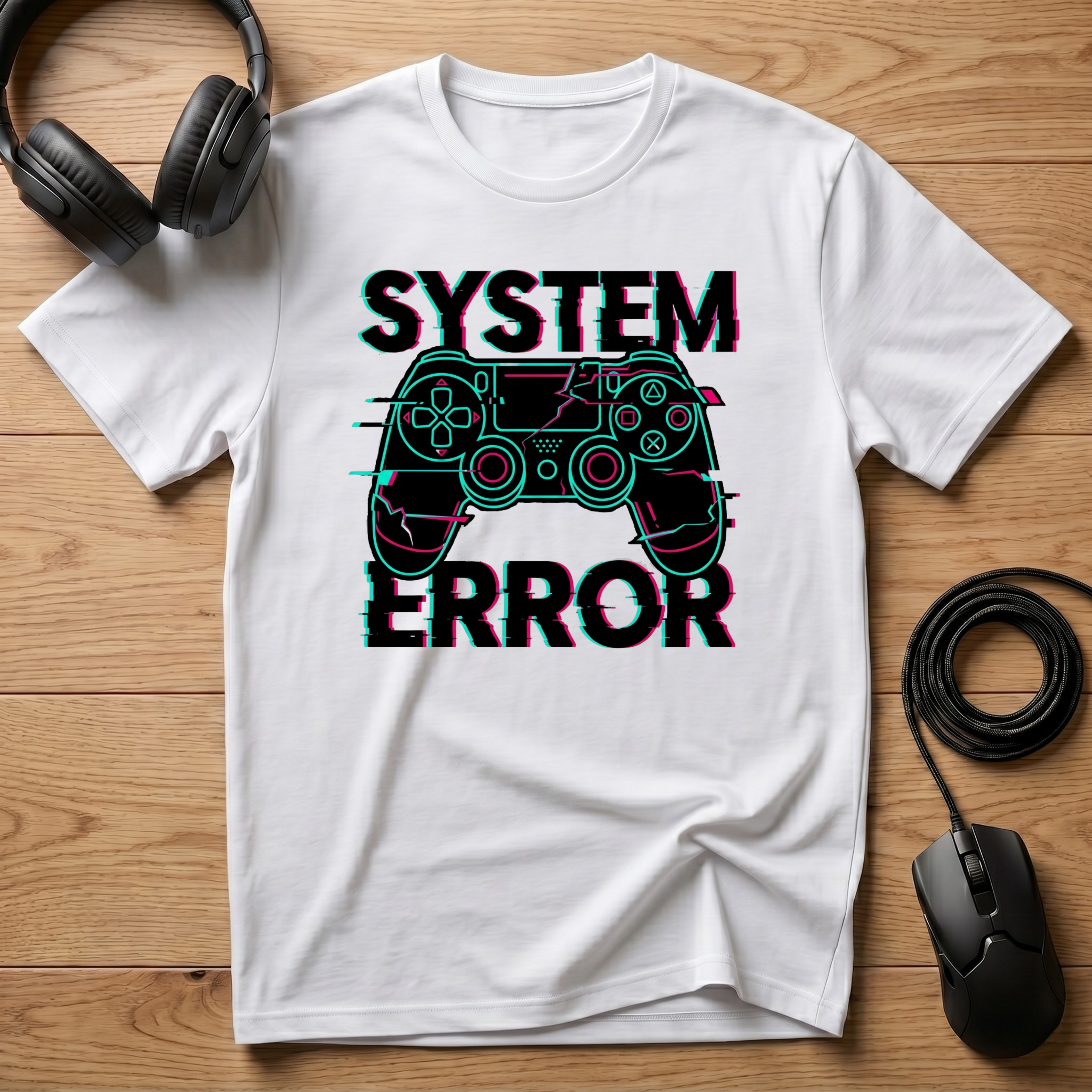 System Error Retro Game Controller T-Shirt