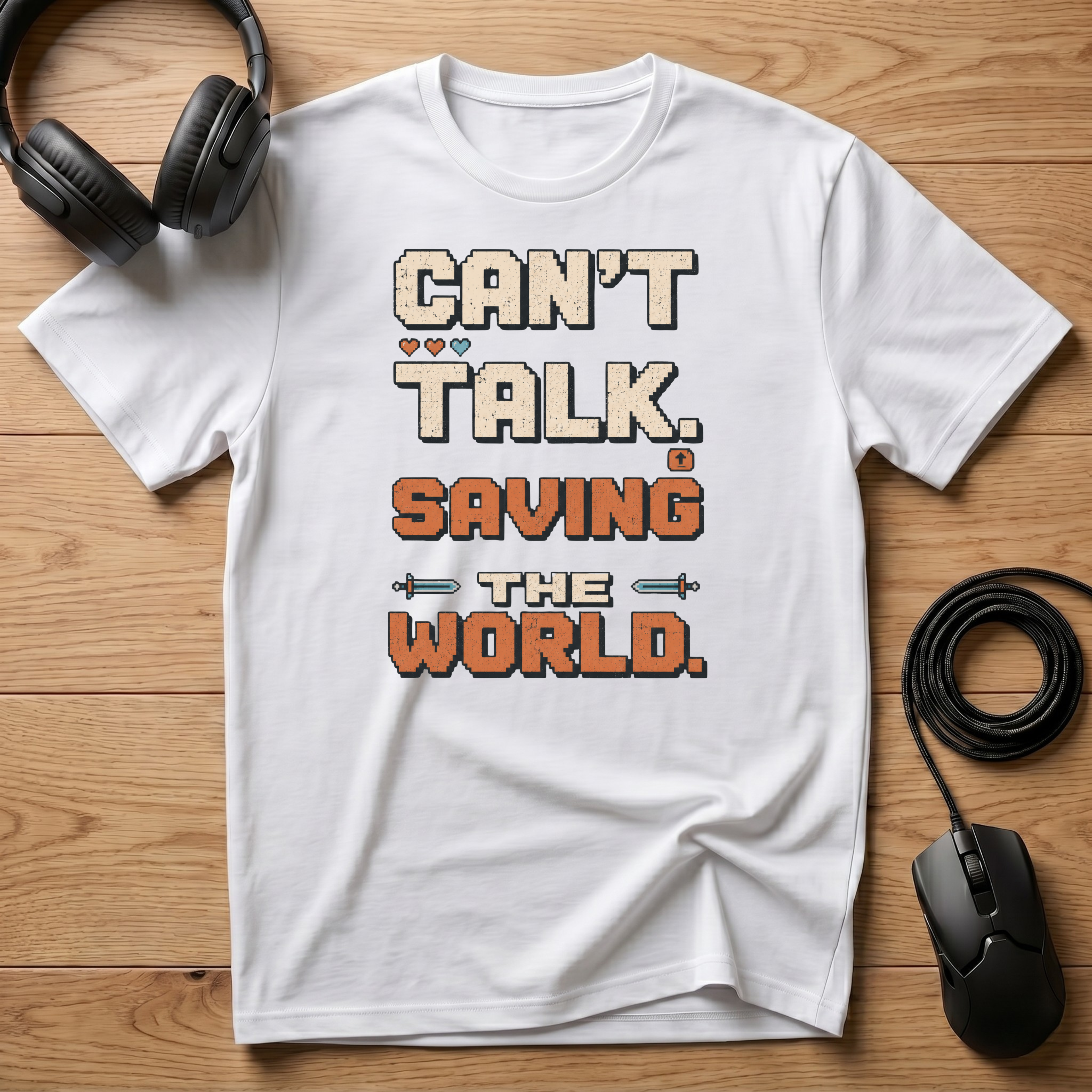 Can't Talk. Saving The World. T-Shirt