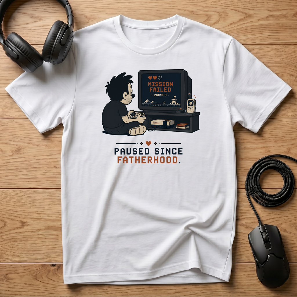 Paused Since Fatherhood. T-Shirt