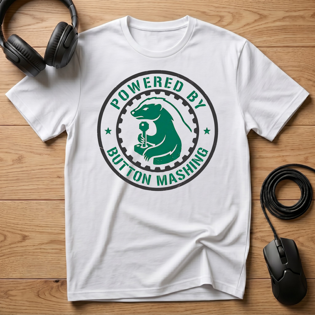 Powered By Button Mashing T-Shirt